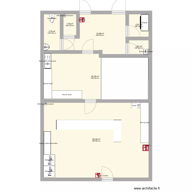 boucherie du lac. Plan de 