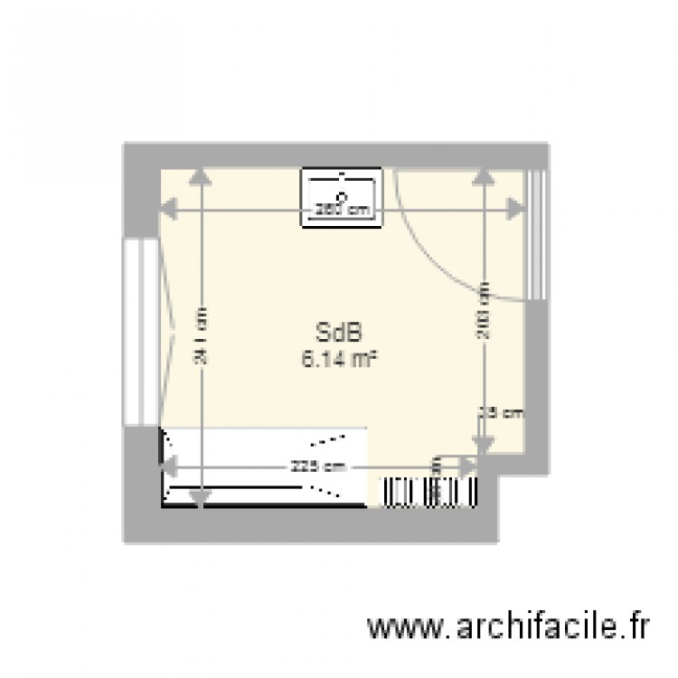 Salle de bain RdC. Plan de 0 pièce et 0 m2