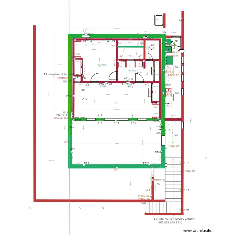 Modification Maison ELECTRICITE 7. Plan de 0 pièce et 0 m2