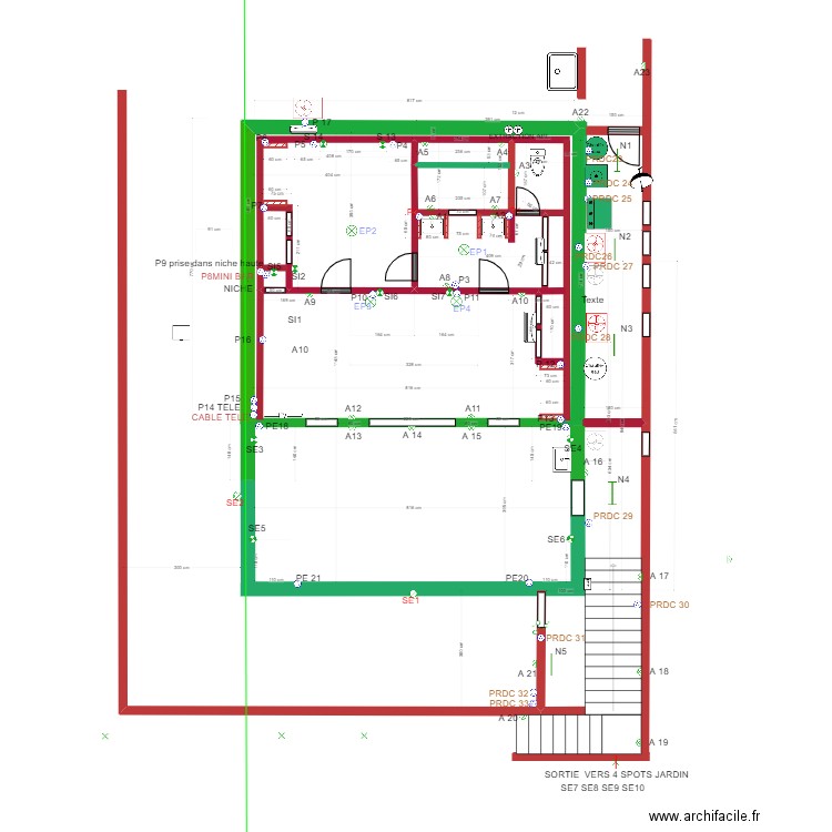 Modification Maison ELECTRICITE 7. Plan de 0 pièce et 0 m2