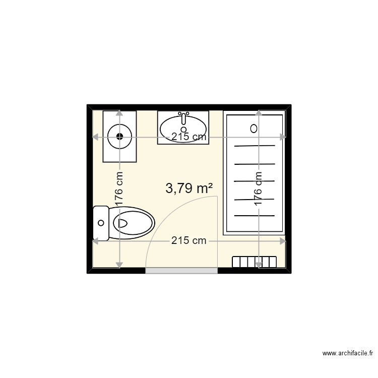 MIATTON GILLES . Plan de 1 pièce et 4 m2