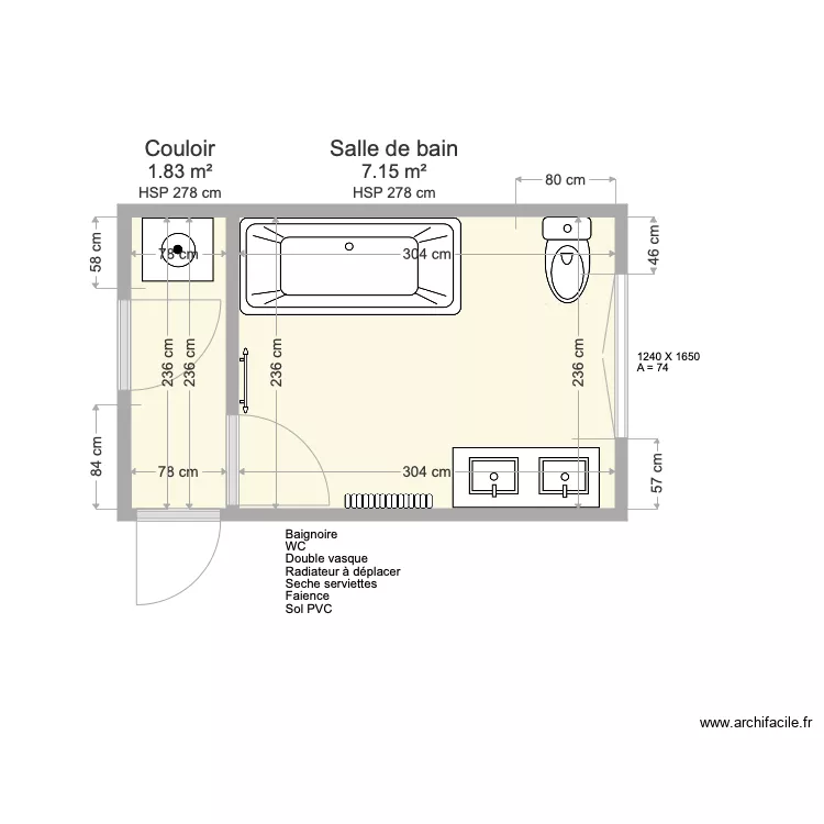 Future SdB PHILIPPE. Plan de 