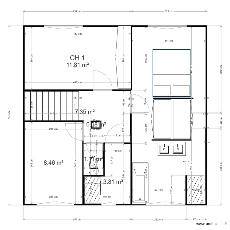 THENARD ETAGE  PROJET 4. Plan de 0 pièce et 0 m2