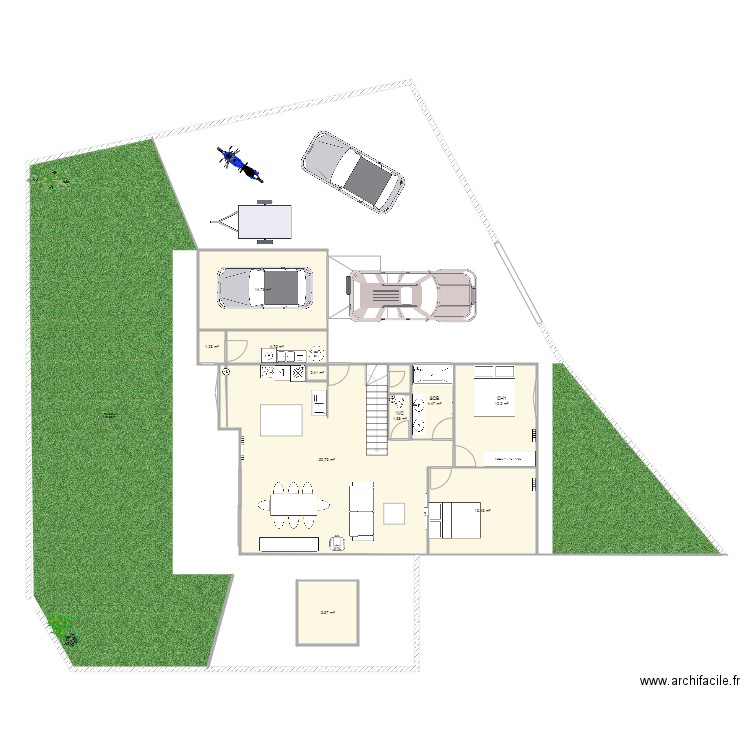 VUE DESSUS MAISON MASSIEUX . Plan de 0 pièce et 0 m2