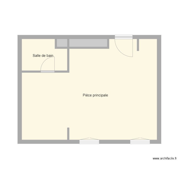 appart bachelot2. Plan de 4 pièces et 34 m2