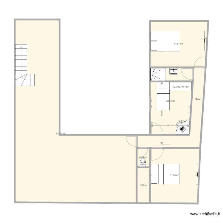 NEW PROJET LINAS V2. Plan de 7 pièces et 106 m2