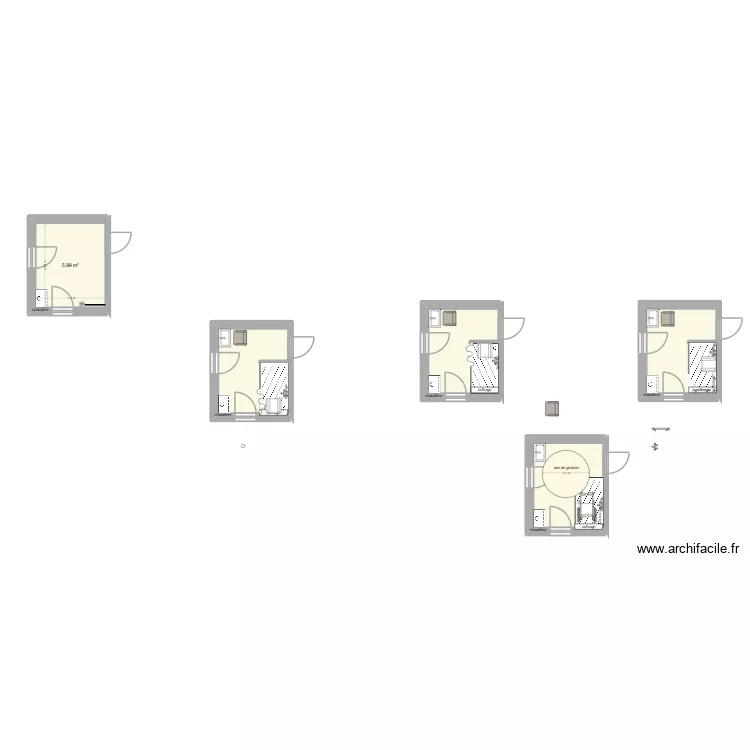 sarah. Plan de 5 et 30 m² sarah. Plan de 5 et 30 m²