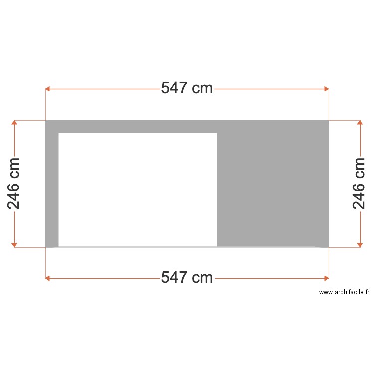 vue de face. Plan de 0 pièce et 0 m2