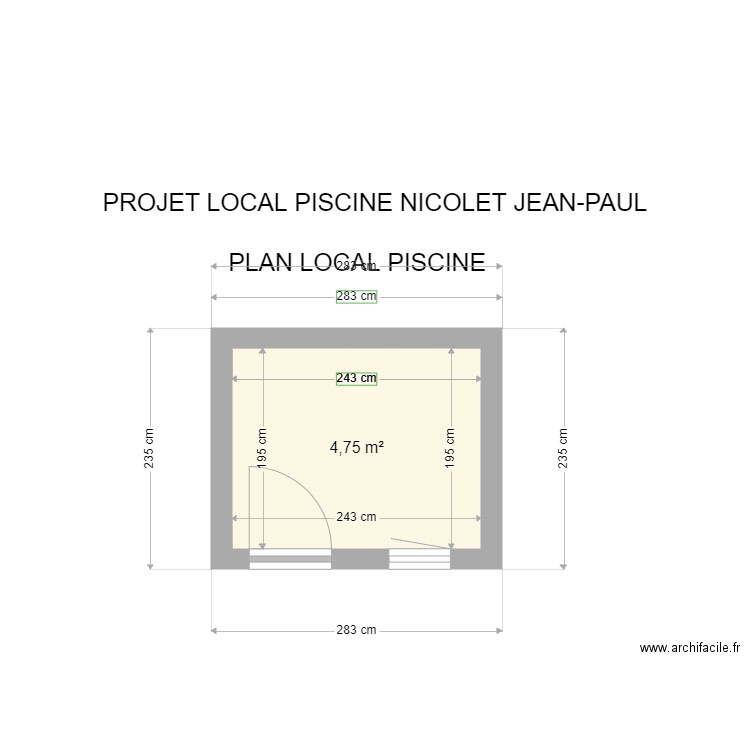 LOCAL PISCINE. Plan de 0 pièce et 0 m2