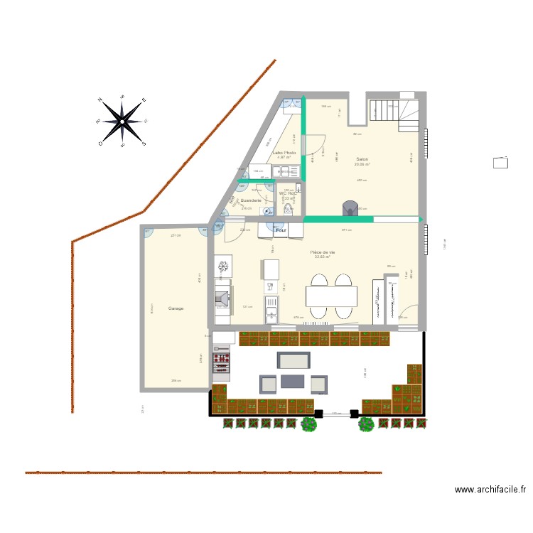 RdC au 15 02 2019. Plan de 0 pièce et 0 m2