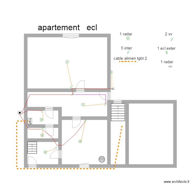 apartement   ecl. Plan de 0 pièce et 0 m2