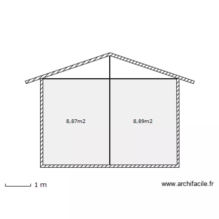 pignon. Plan de pignon. Plan de