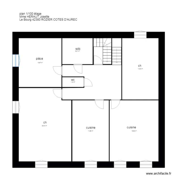 plan HERAUT Rozier CA. Plan de 