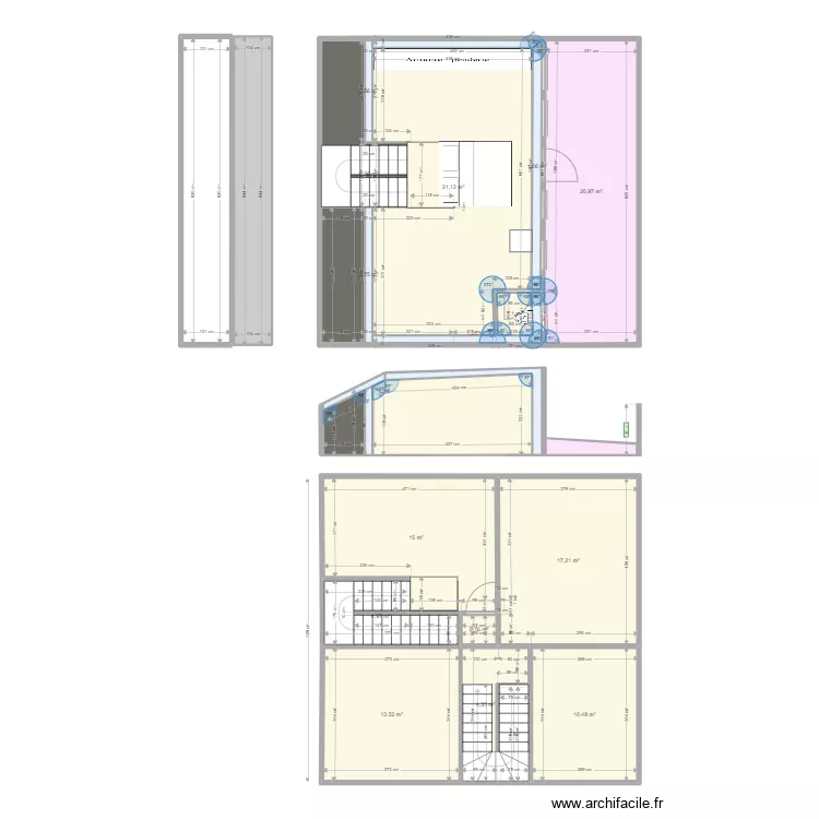 3 eme etage v6 rehaussement avec Terrasse version NEO BAIL. Plan de 