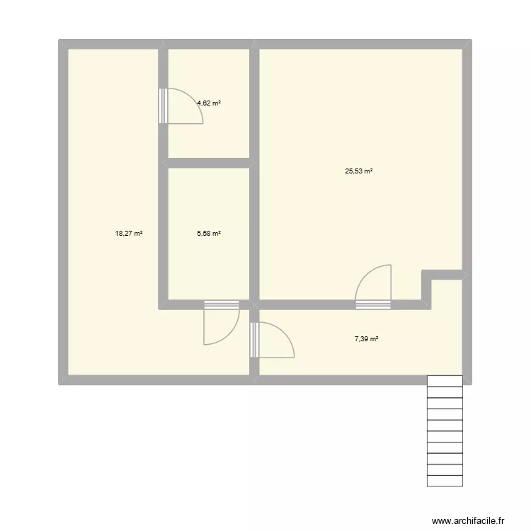 Plan CN H. Plan de 5 Pièces et 61 m² Plan CN H. Plan de 5 Pièces et 61 m²