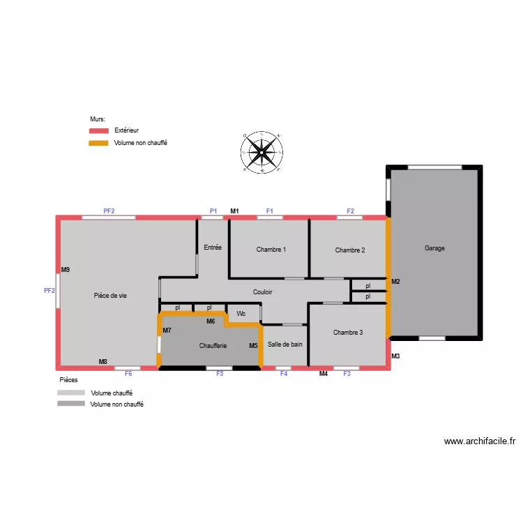 Pierrot notre dame DPE. Plan de 13  et 33 m²
