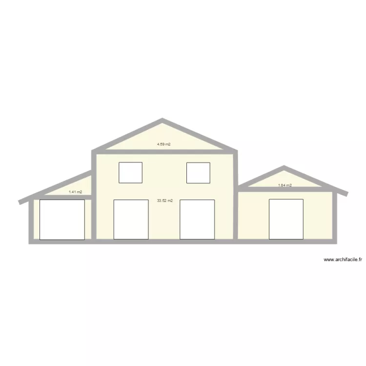 120 R1 Valbonne RDC 2 Ch Facade. Plan de 