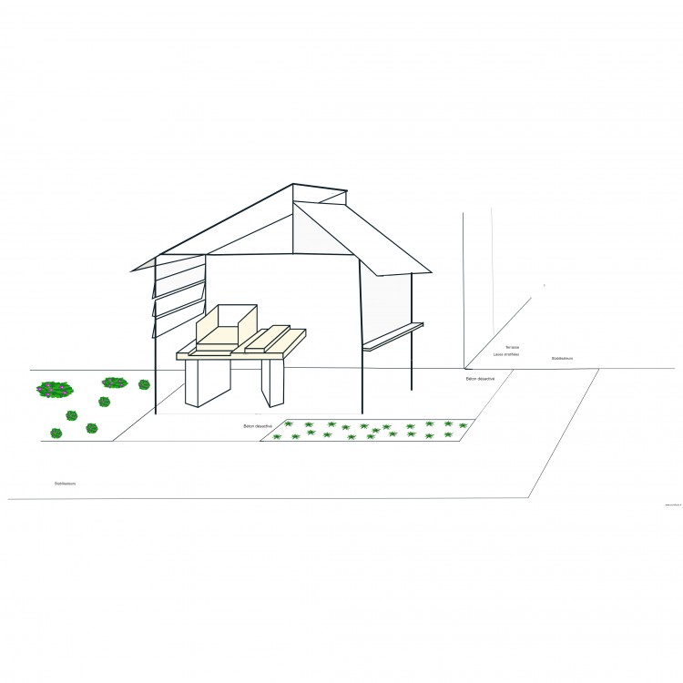 Barbecue 3 D. Plan de 0 pièce et 0 m2