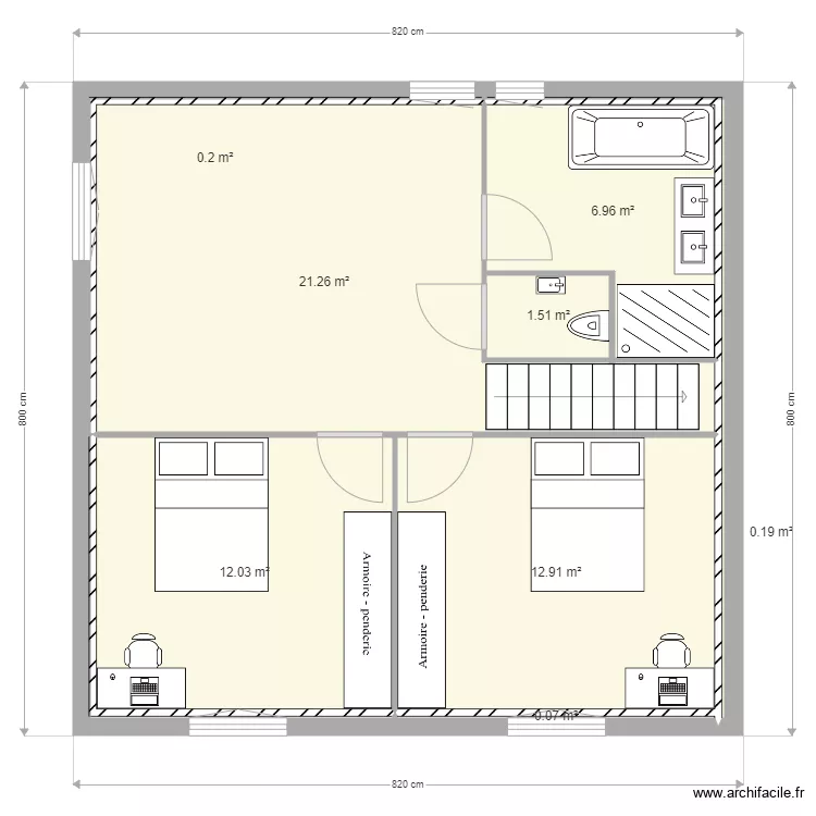 Maison Ty Bati modifiée Etage. Plan de Maison Ty Bati modifiée Etage. Plan de