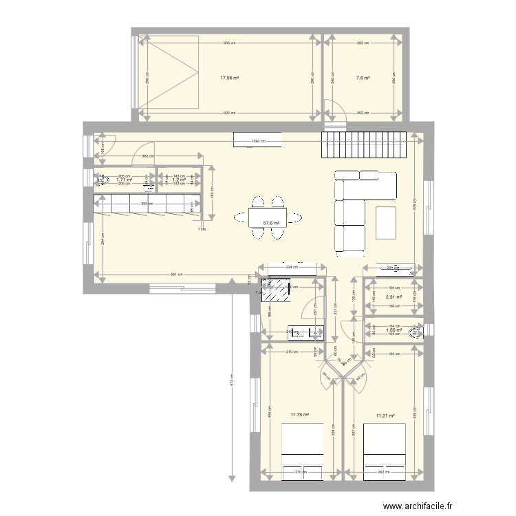 desseaux rdc. Plan de 0 pièce et 0 m2