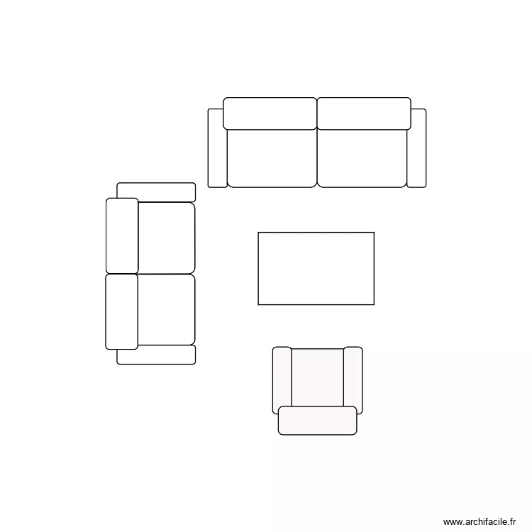 coin salon. Plan de coin salon. Plan de