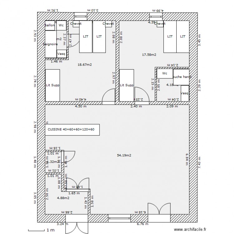 Rdc Voltige. Plan de 0 pièce et 0 m2
