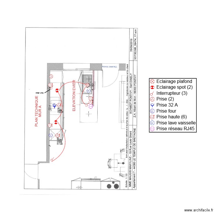 plan cuisine elc RANNOU. Plan de 0 pièce et 0 m2