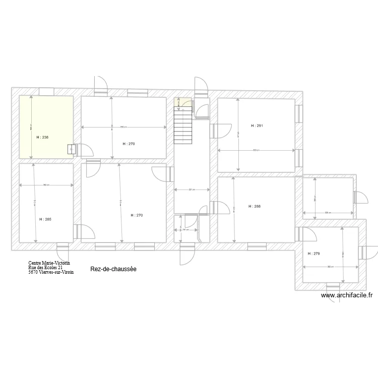 Rez CMV Vierves coté 1 + H. Plan de Rez CMV Vierves coté 1 + H. Plan de