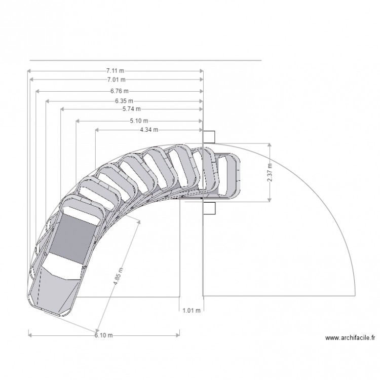 parcours auto. Plan de 0 pièce et 0 m2