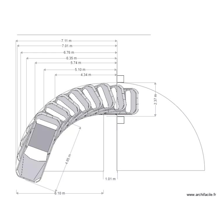 parcours auto. Plan de 