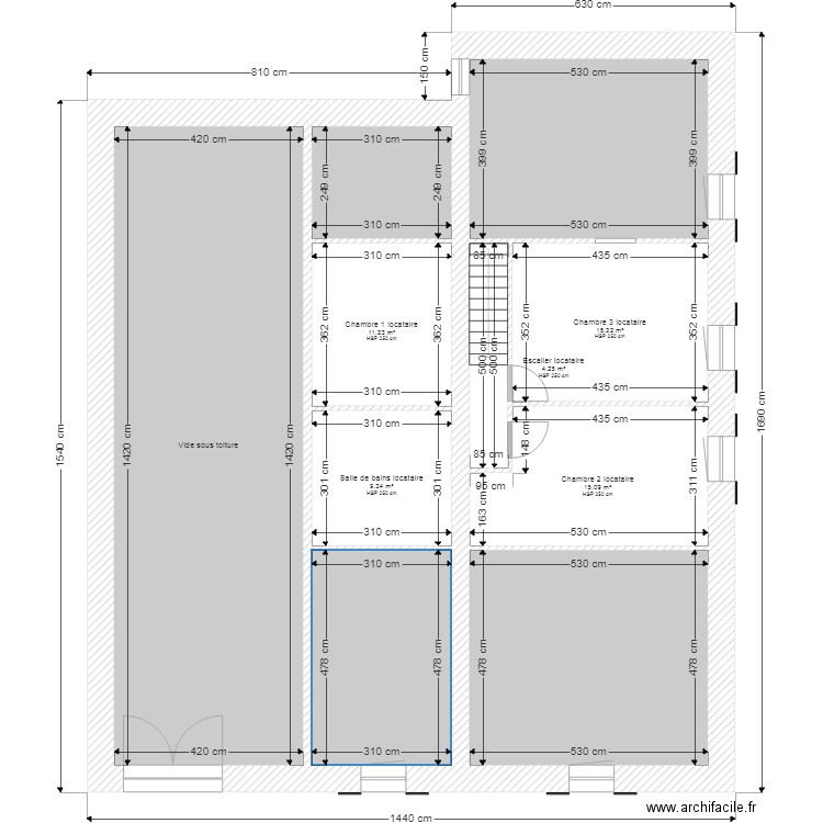 BOUCHEZ ETAGE 2. Plan de 0 pièce et 0 m2