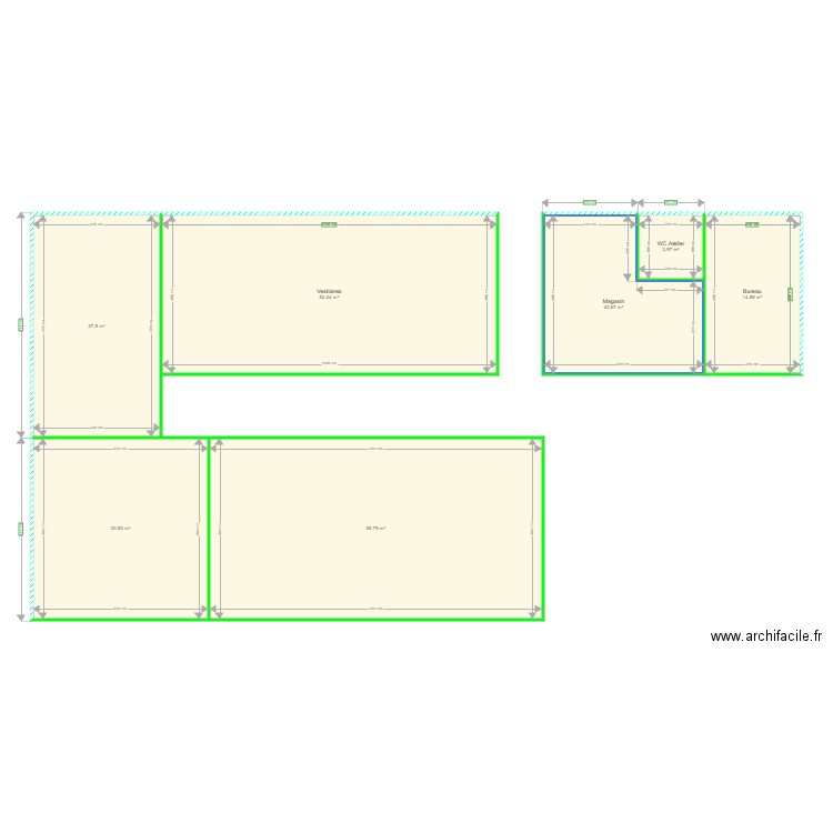 JELETRANS - PALN RDC BUREAUX - LOCAUX SOCIAUX - IND A. Plan de 0 pièce et 0 m2