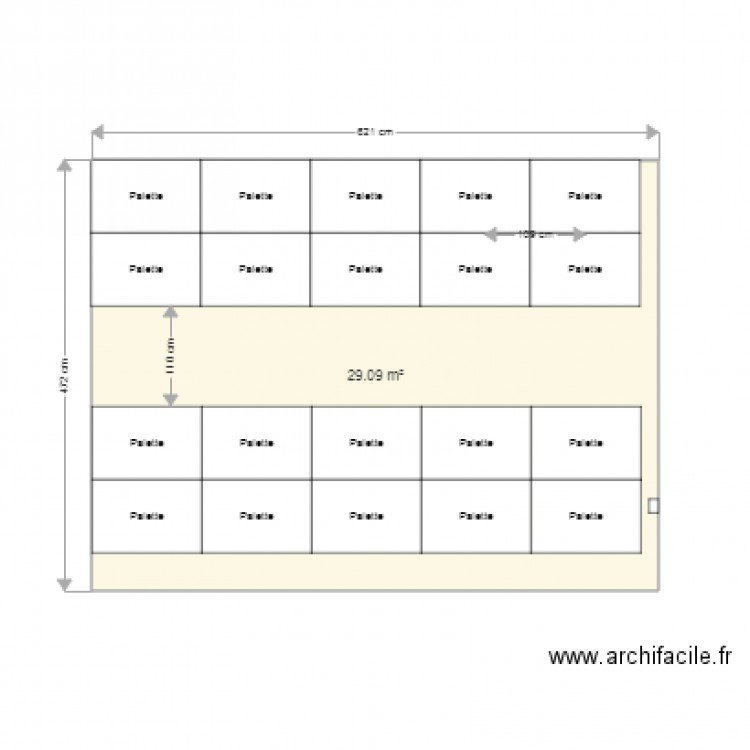 Stockage palettes v2ok. Plan de 0 pièce et 0 m2