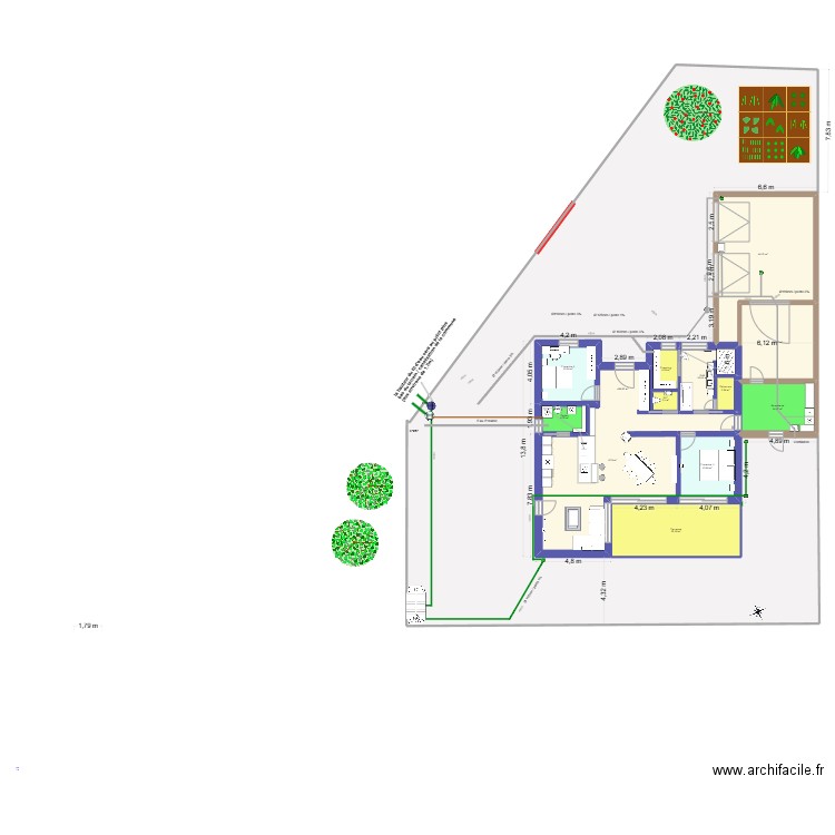 Plain Pied assainissement. Plan de 0 pièce et 0 m2