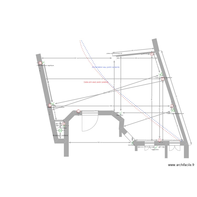 Terrasse couverte vegetalisée. Plan de 0 pièce et 0 m2