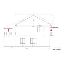 Pouancé - Façade Ouest - Existant
