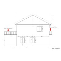 Pouancé - Façade Ouest - Existant