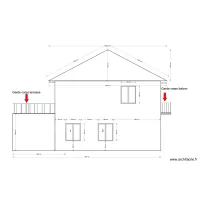 Pouanc&eacute; - Fa&ccedil;ade Ouest - Existant