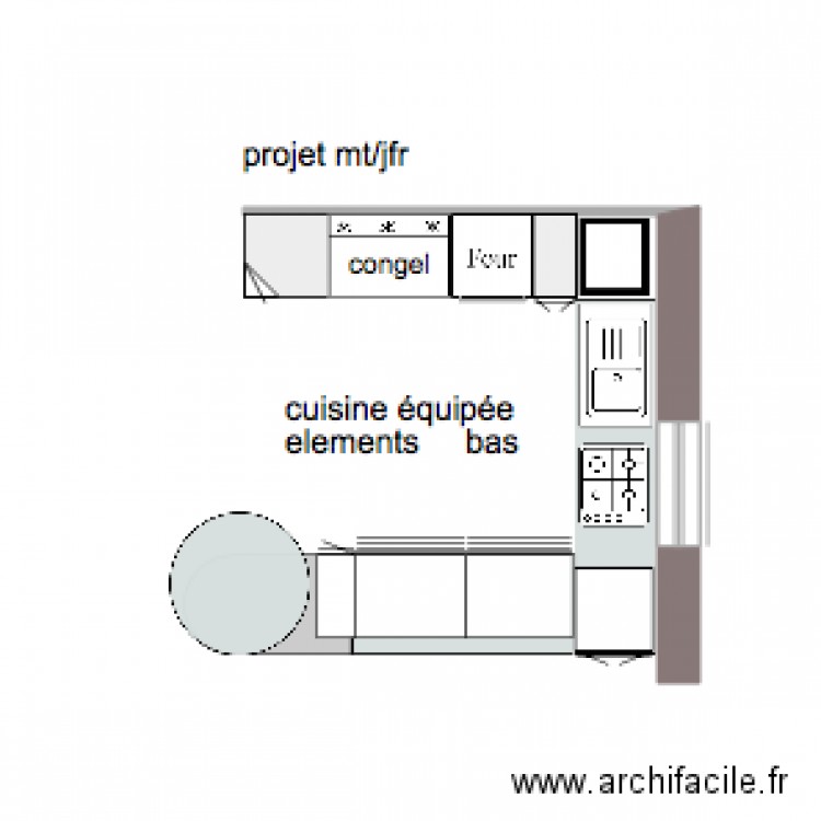  elements bas. Plan de 0 pièce et 0 m2