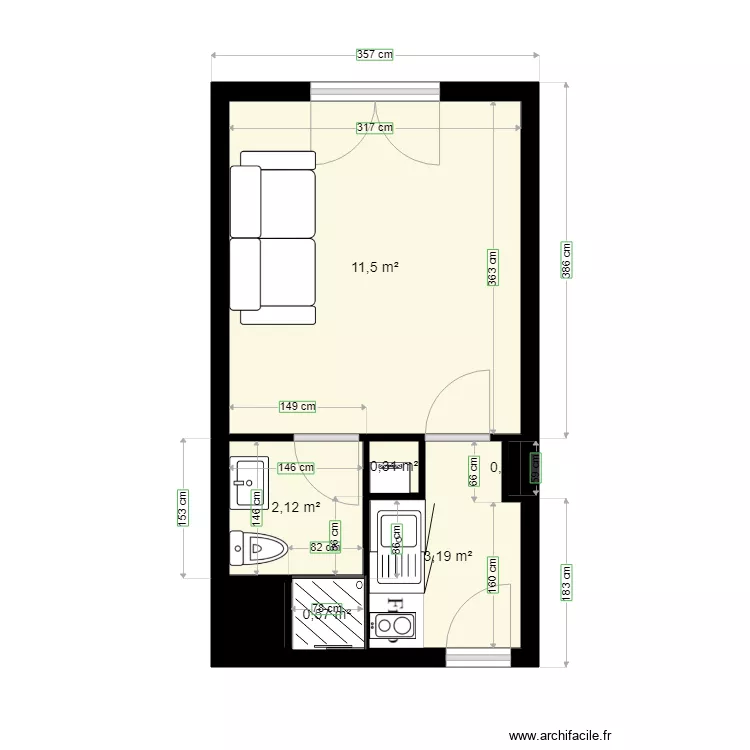 melies 11  porte 59 am&eacute;nagement . Plan de 