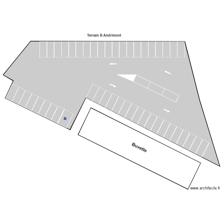 terrain b. Plan de 2 pièces et 1539 m2