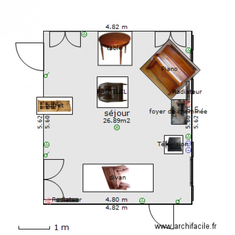 séjour. Plan de 0 pièce et 0 m2