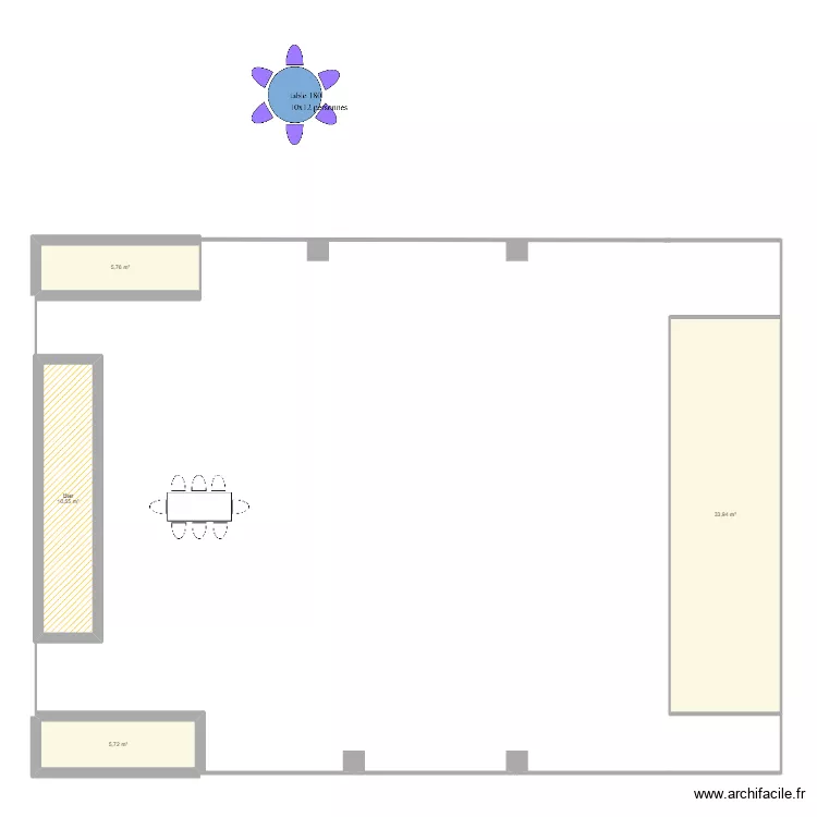 Salle LaTour. Plan de 