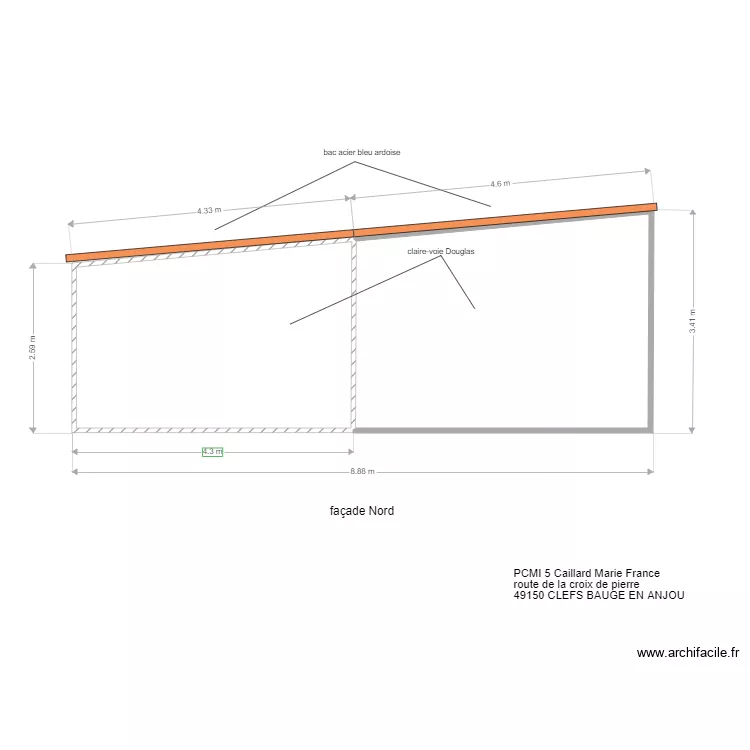logement exploitation agricole. Plan de 