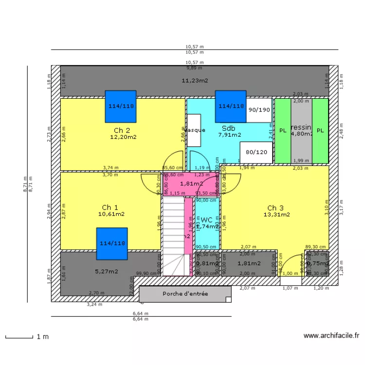 LECOCQ LAFITTE Etage. Plan de 