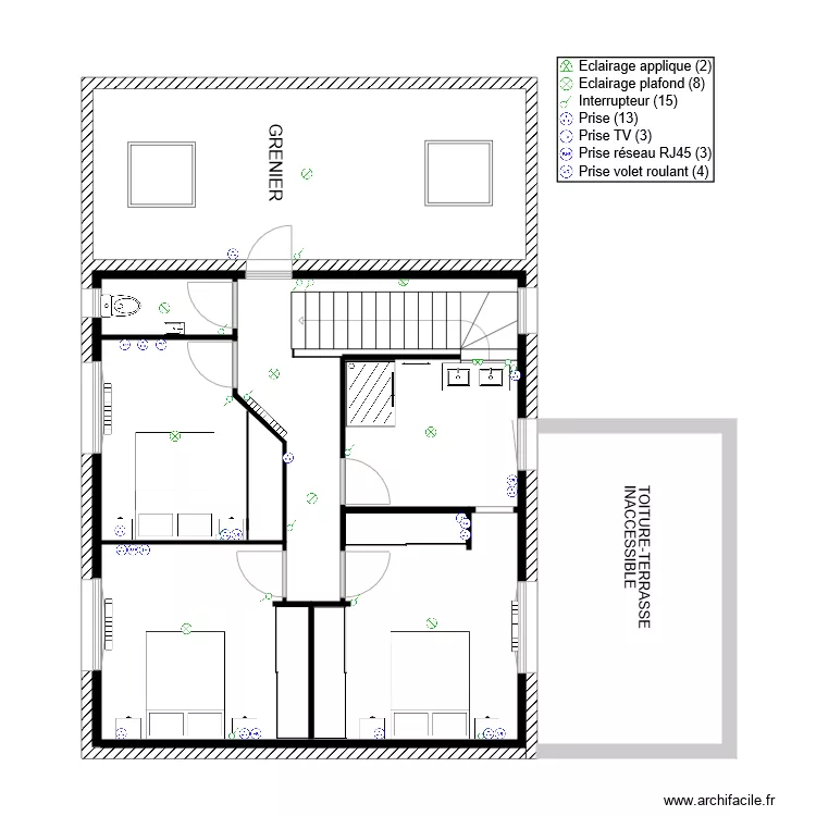 Etage electricite. Plan de Etage electricite. Plan de