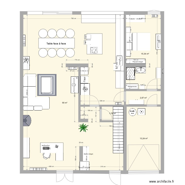 Extension bas 2. Plan de 5 pièces et 123 m2