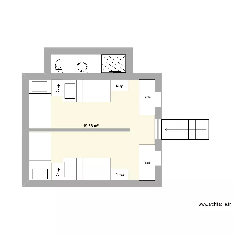 Maison . Plan de 