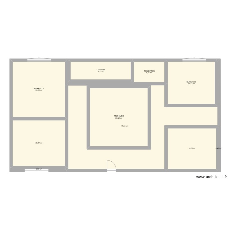 bureau salaise. Plan de 0 pièce et 0 m2