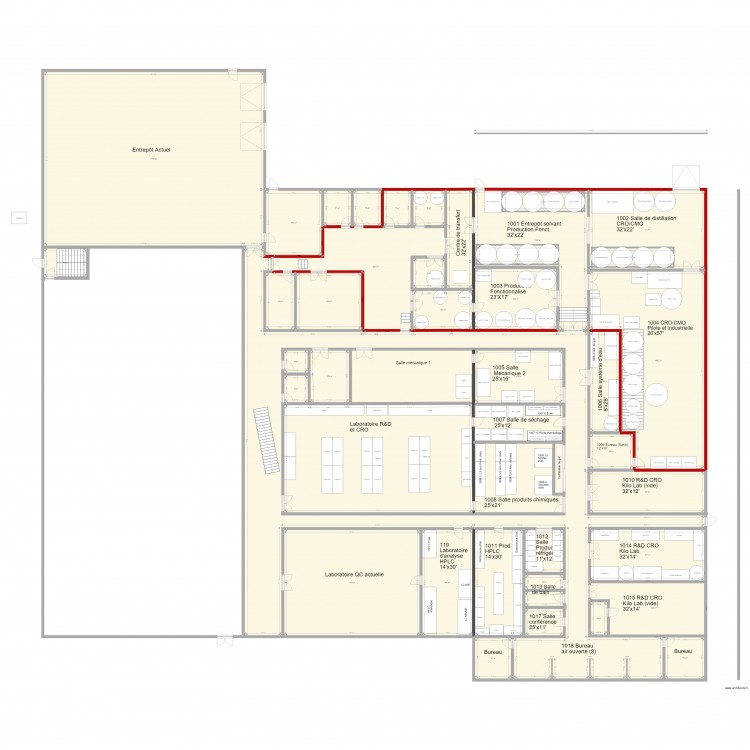 V93 Pojet Agrandissement 11 000p2 Locaux et Équipements V93. Plan de 0 pièce et 0 m2